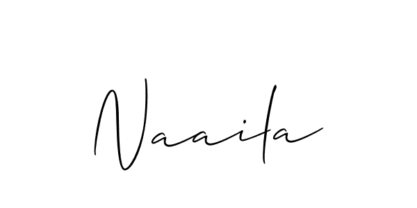 How to make Naaila signature? Allison_Script is a professional autograph style. Create handwritten signature for Naaila name. Naaila signature style 2 images and pictures png