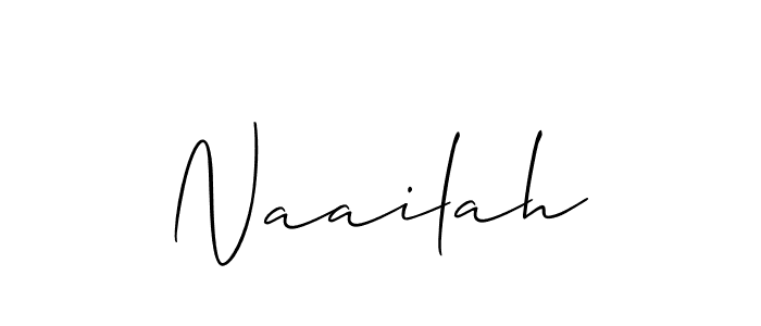 How to make Naailah signature? Allison_Script is a professional autograph style. Create handwritten signature for Naailah name. Naailah signature style 2 images and pictures png