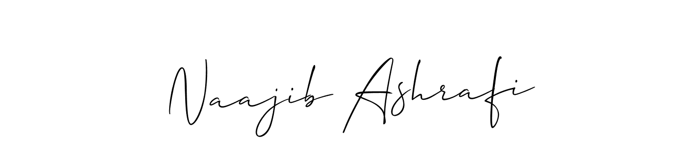 Similarly Allison_Script is the best handwritten signature design. Signature creator online .You can use it as an online autograph creator for name Naajib Ashrafi. Naajib Ashrafi signature style 2 images and pictures png