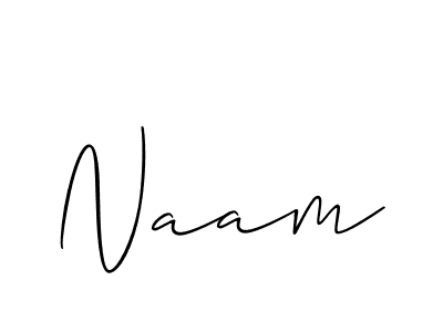 Make a beautiful signature design for name Naam. With this signature (Allison_Script) style, you can create a handwritten signature for free. Naam signature style 2 images and pictures png