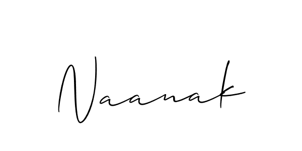 Create a beautiful signature design for name Naanak. With this signature (Allison_Script) fonts, you can make a handwritten signature for free. Naanak signature style 2 images and pictures png