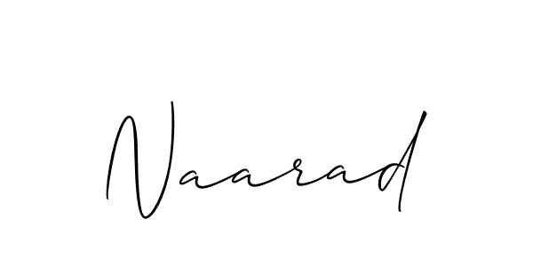 Create a beautiful signature design for name Naarad. With this signature (Allison_Script) fonts, you can make a handwritten signature for free. Naarad signature style 2 images and pictures png