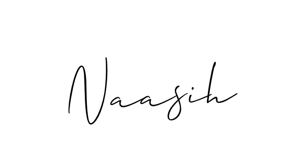 The best way (Allison_Script) to make a short signature is to pick only two or three words in your name. The name Naasih include a total of six letters. For converting this name. Naasih signature style 2 images and pictures png