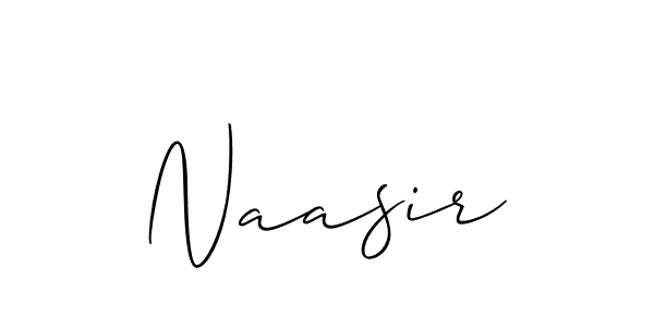 Create a beautiful signature design for name Naasir. With this signature (Allison_Script) fonts, you can make a handwritten signature for free. Naasir signature style 2 images and pictures png