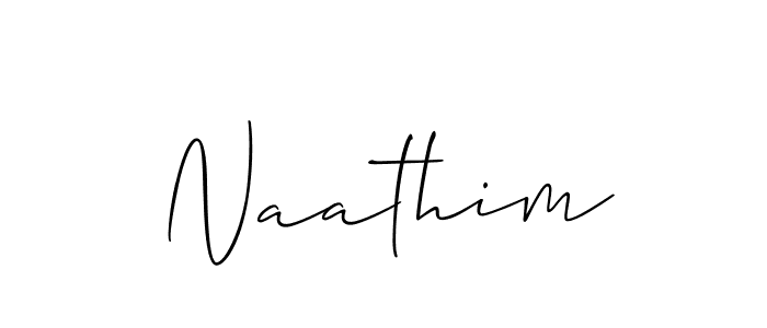 It looks lik you need a new signature style for name Naathim. Design unique handwritten (Allison_Script) signature with our free signature maker in just a few clicks. Naathim signature style 2 images and pictures png