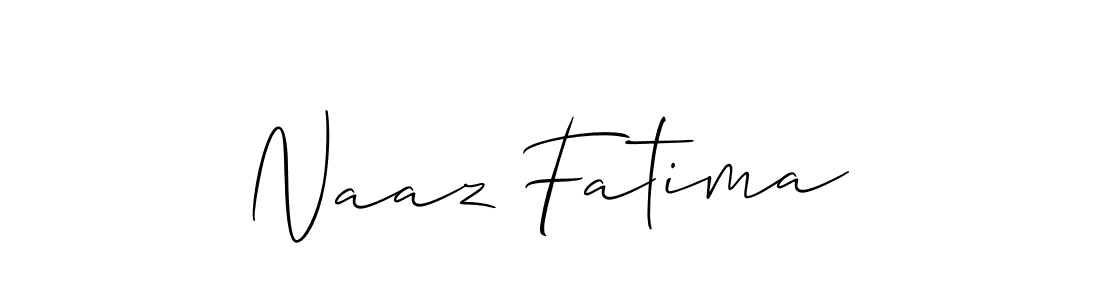 Design your own signature with our free online signature maker. With this signature software, you can create a handwritten (Allison_Script) signature for name Naaz Fatima. Naaz Fatima signature style 2 images and pictures png