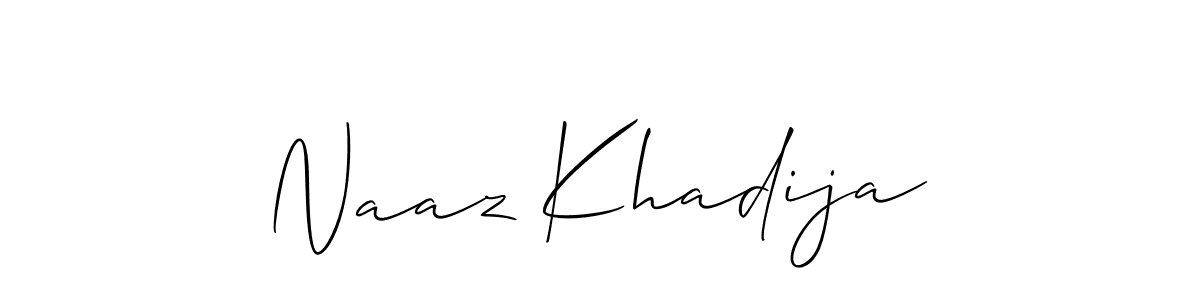 You can use this online signature creator to create a handwritten signature for the name Naaz Khadija. This is the best online autograph maker. Naaz Khadija signature style 2 images and pictures png