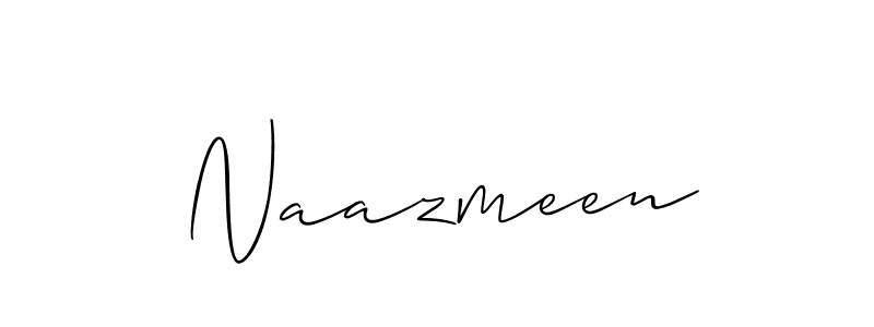Design your own signature with our free online signature maker. With this signature software, you can create a handwritten (Allison_Script) signature for name Naazmeen. Naazmeen signature style 2 images and pictures png