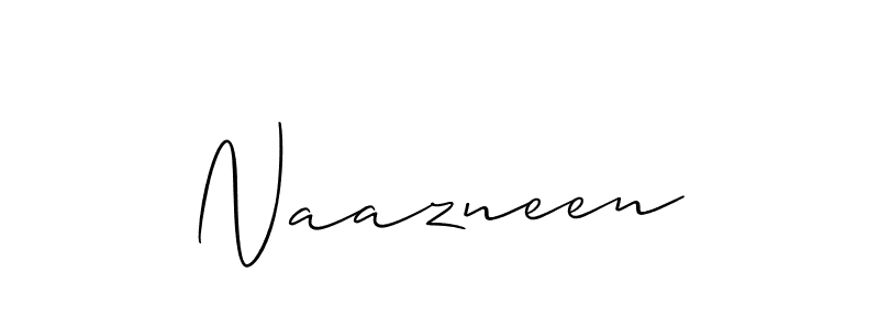 How to make Naazneen signature? Allison_Script is a professional autograph style. Create handwritten signature for Naazneen name. Naazneen signature style 2 images and pictures png