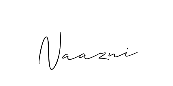 How to make Naazni signature? Allison_Script is a professional autograph style. Create handwritten signature for Naazni name. Naazni signature style 2 images and pictures png