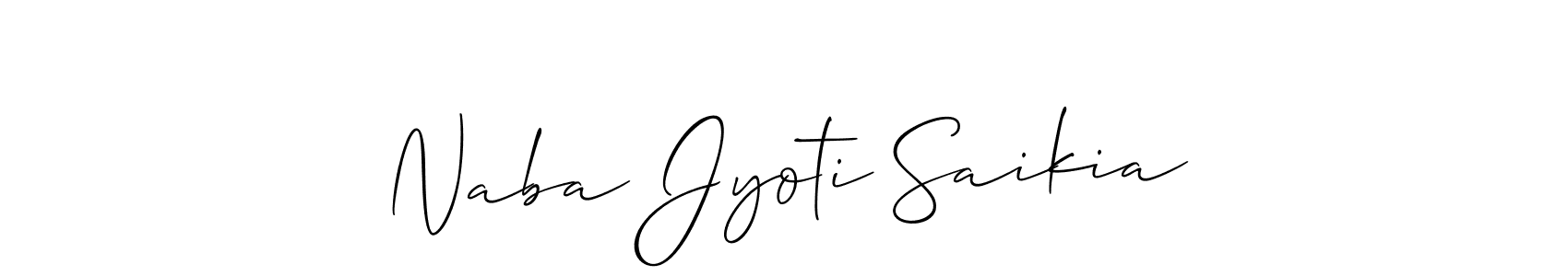 Naba Jyoti Saikia stylish signature style. Best Handwritten Sign (Allison_Script) for my name. Handwritten Signature Collection Ideas for my name Naba Jyoti Saikia. Naba Jyoti Saikia signature style 2 images and pictures png