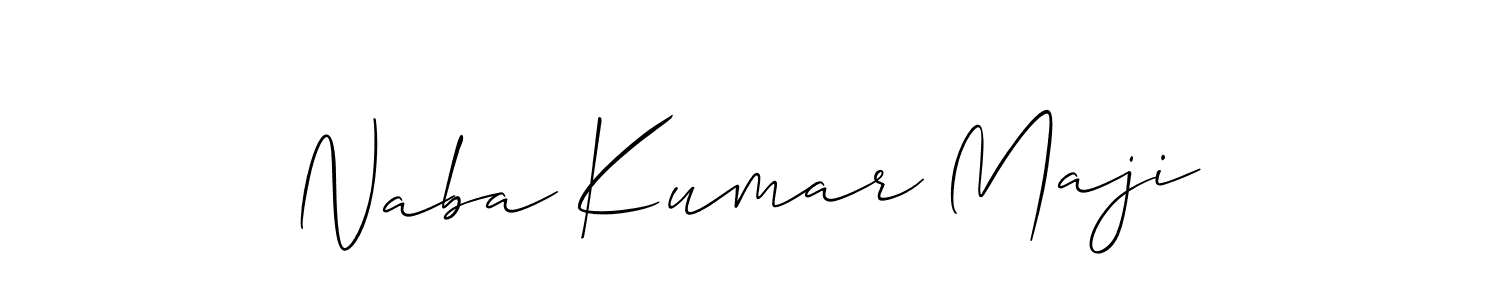 Make a beautiful signature design for name Naba Kumar Maji. With this signature (Allison_Script) style, you can create a handwritten signature for free. Naba Kumar Maji signature style 2 images and pictures png