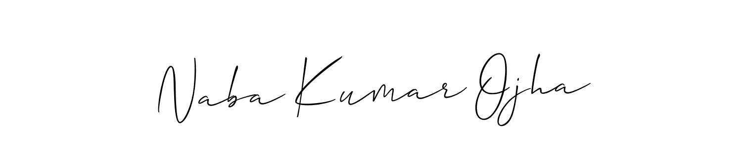 How to Draw Naba Kumar Ojha signature style? Allison_Script is a latest design signature styles for name Naba Kumar Ojha. Naba Kumar Ojha signature style 2 images and pictures png