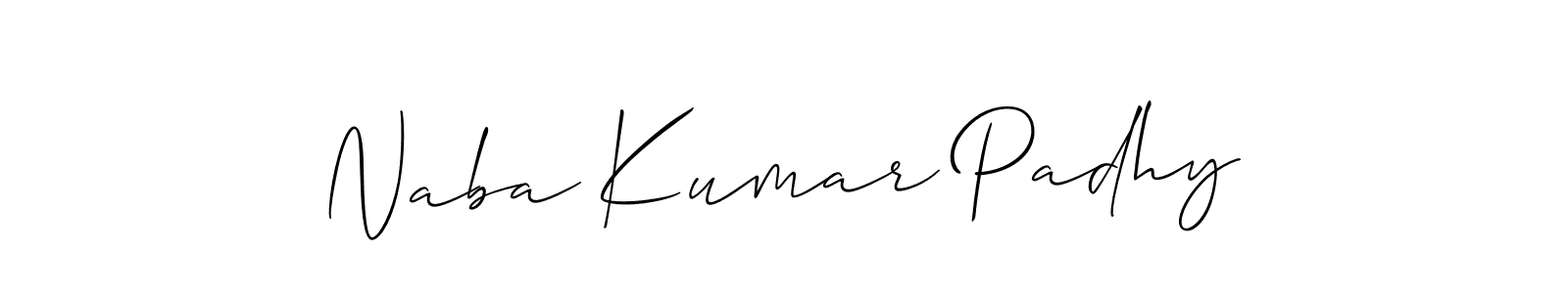 Make a short Naba Kumar Padhy signature style. Manage your documents anywhere anytime using Allison_Script. Create and add eSignatures, submit forms, share and send files easily. Naba Kumar Padhy signature style 2 images and pictures png