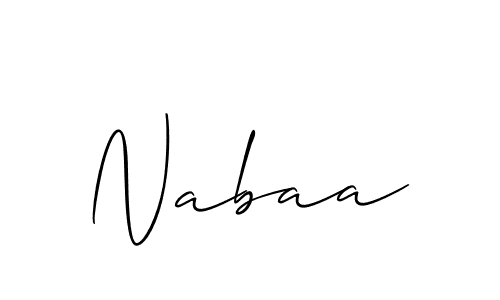 if you are searching for the best signature style for your name Nabaa. so please give up your signature search. here we have designed multiple signature styles  using Allison_Script. Nabaa signature style 2 images and pictures png