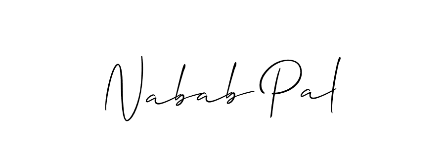 You can use this online signature creator to create a handwritten signature for the name Nabab Pal. This is the best online autograph maker. Nabab Pal signature style 2 images and pictures png