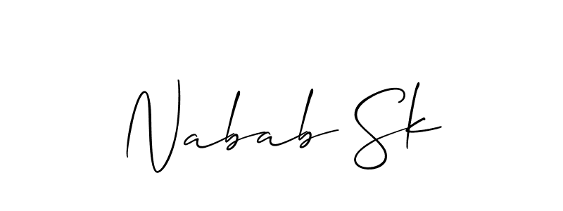 Make a beautiful signature design for name Nabab Sk. Use this online signature maker to create a handwritten signature for free. Nabab Sk signature style 2 images and pictures png