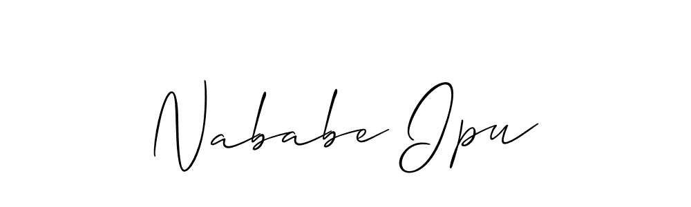 How to Draw Nababe Ipu signature style? Allison_Script is a latest design signature styles for name Nababe Ipu. Nababe Ipu signature style 2 images and pictures png