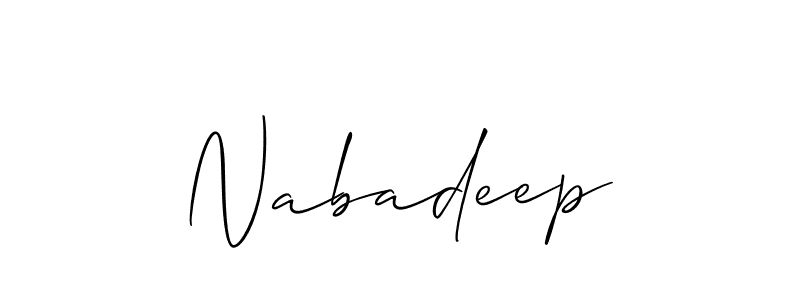 Nabadeep stylish signature style. Best Handwritten Sign (Allison_Script) for my name. Handwritten Signature Collection Ideas for my name Nabadeep. Nabadeep signature style 2 images and pictures png