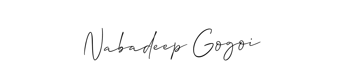 Make a beautiful signature design for name Nabadeep Gogoi. Use this online signature maker to create a handwritten signature for free. Nabadeep Gogoi signature style 2 images and pictures png