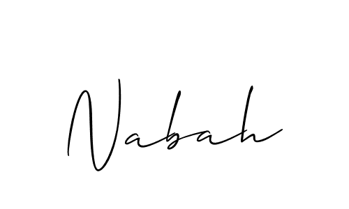 if you are searching for the best signature style for your name Nabah. so please give up your signature search. here we have designed multiple signature styles  using Allison_Script. Nabah signature style 2 images and pictures png