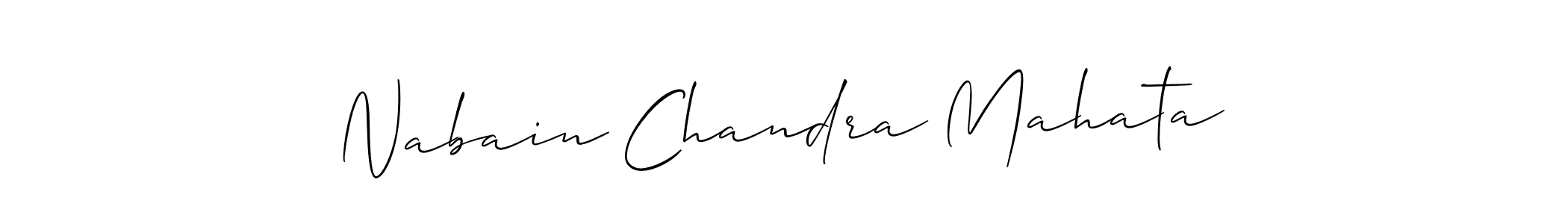 Make a short Nabain Chandra Mahata signature style. Manage your documents anywhere anytime using Allison_Script. Create and add eSignatures, submit forms, share and send files easily. Nabain Chandra Mahata signature style 2 images and pictures png