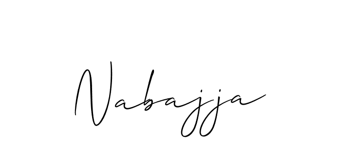 Make a beautiful signature design for name Nabajja. With this signature (Allison_Script) style, you can create a handwritten signature for free. Nabajja signature style 2 images and pictures png