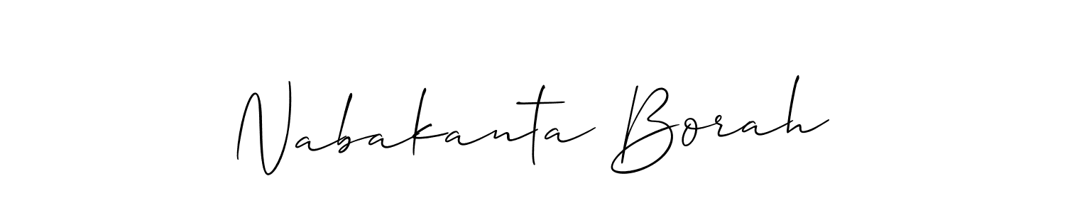Nabakanta Borah stylish signature style. Best Handwritten Sign (Allison_Script) for my name. Handwritten Signature Collection Ideas for my name Nabakanta Borah. Nabakanta Borah signature style 2 images and pictures png