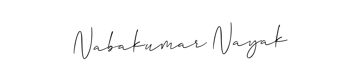 Make a short Nabakumar Nayak signature style. Manage your documents anywhere anytime using Allison_Script. Create and add eSignatures, submit forms, share and send files easily. Nabakumar Nayak signature style 2 images and pictures png