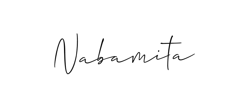 Make a short Nabamita signature style. Manage your documents anywhere anytime using Allison_Script. Create and add eSignatures, submit forms, share and send files easily. Nabamita signature style 2 images and pictures png