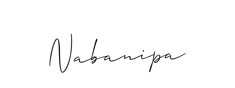 Use a signature maker to create a handwritten signature online. With this signature software, you can design (Allison_Script) your own signature for name Nabanipa. Nabanipa signature style 2 images and pictures png