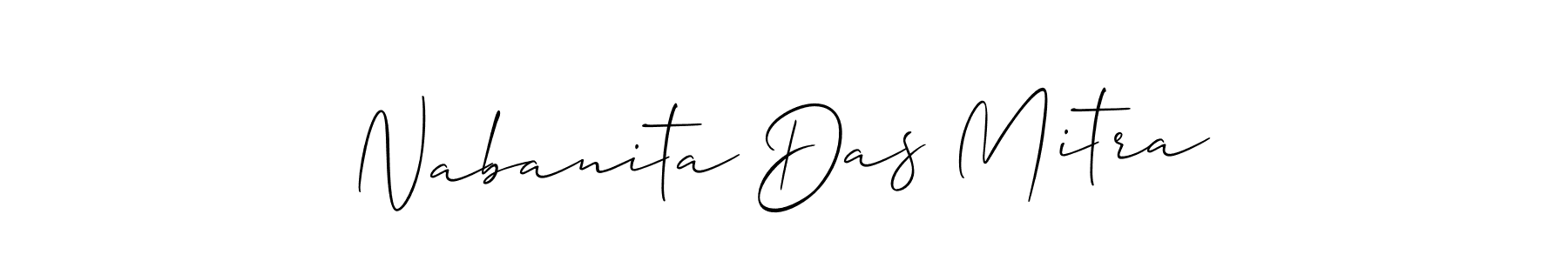 This is the best signature style for the Nabanita Das Mitra name. Also you like these signature font (Allison_Script). Mix name signature. Nabanita Das Mitra signature style 2 images and pictures png