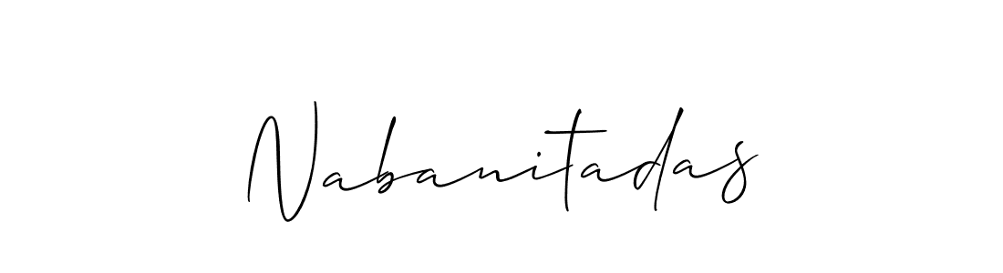 How to make Nabanitadas signature? Allison_Script is a professional autograph style. Create handwritten signature for Nabanitadas name. Nabanitadas signature style 2 images and pictures png