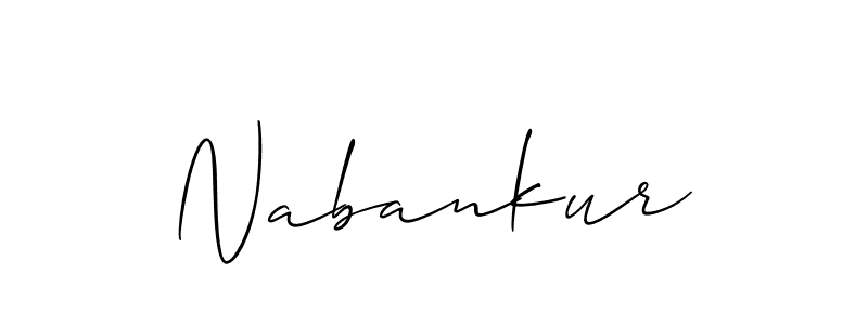 It looks lik you need a new signature style for name Nabankur. Design unique handwritten (Allison_Script) signature with our free signature maker in just a few clicks. Nabankur signature style 2 images and pictures png