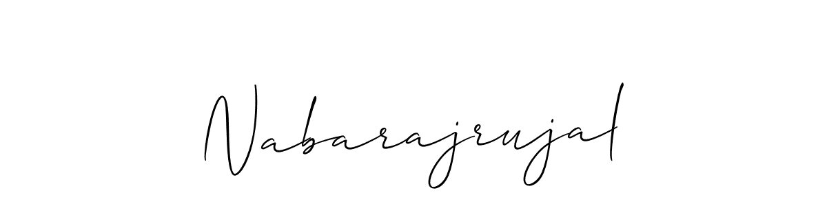 Design your own signature with our free online signature maker. With this signature software, you can create a handwritten (Allison_Script) signature for name Nabarajrujal. Nabarajrujal signature style 2 images and pictures png