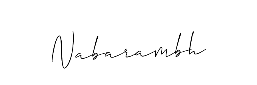 You can use this online signature creator to create a handwritten signature for the name Nabarambh. This is the best online autograph maker. Nabarambh signature style 2 images and pictures png