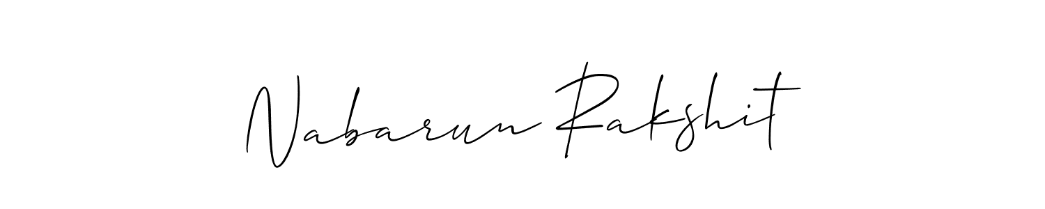 Use a signature maker to create a handwritten signature online. With this signature software, you can design (Allison_Script) your own signature for name Nabarun Rakshit. Nabarun Rakshit signature style 2 images and pictures png