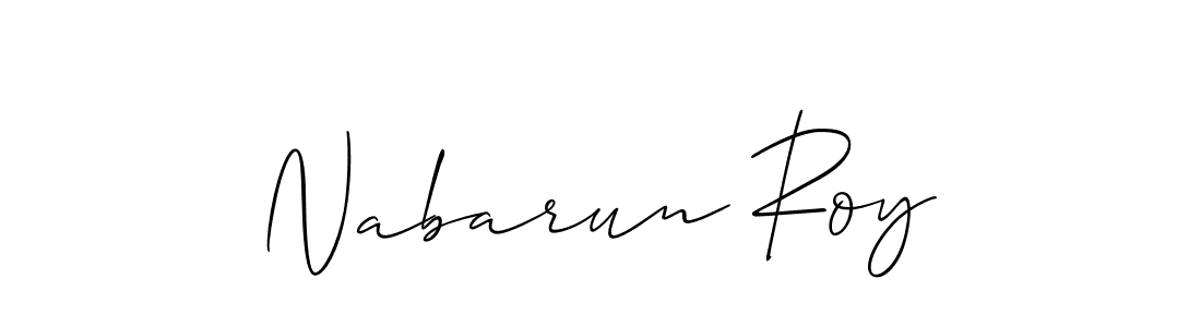 Nabarun Roy stylish signature style. Best Handwritten Sign (Allison_Script) for my name. Handwritten Signature Collection Ideas for my name Nabarun Roy. Nabarun Roy signature style 2 images and pictures png