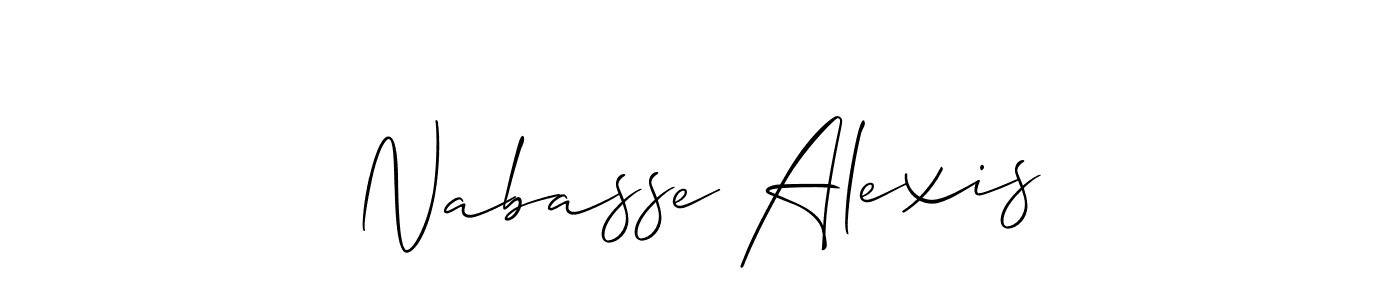 Nabasse Alexis stylish signature style. Best Handwritten Sign (Allison_Script) for my name. Handwritten Signature Collection Ideas for my name Nabasse Alexis. Nabasse Alexis signature style 2 images and pictures png