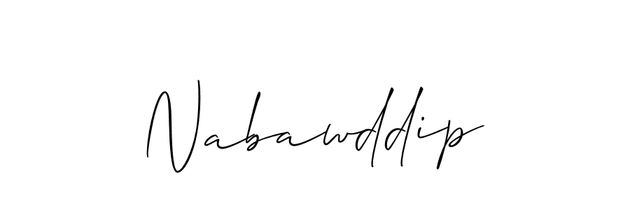 Make a beautiful signature design for name Nabawddip. With this signature (Allison_Script) style, you can create a handwritten signature for free. Nabawddip signature style 2 images and pictures png