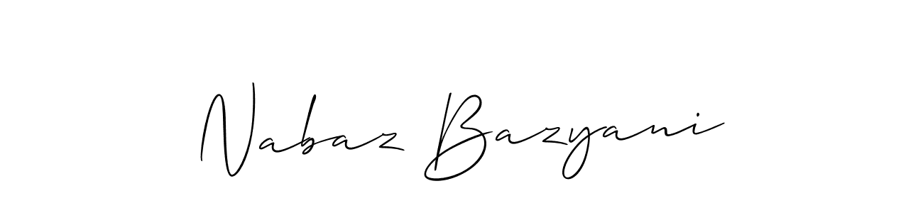 See photos of Nabaz Bazyani official signature by Spectra . Check more albums & portfolios. Read reviews & check more about Allison_Script font. Nabaz Bazyani signature style 2 images and pictures png