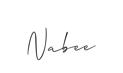 You should practise on your own different ways (Allison_Script) to write your name (Nabee) in signature. don't let someone else do it for you. Nabee signature style 2 images and pictures png