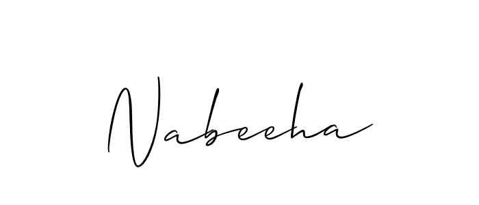 You should practise on your own different ways (Allison_Script) to write your name (Nabeeha) in signature. don't let someone else do it for you. Nabeeha signature style 2 images and pictures png