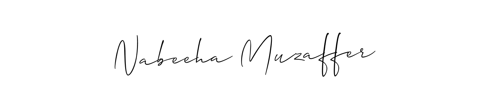 Best and Professional Signature Style for Nabeeha Muzaffer. Allison_Script Best Signature Style Collection. Nabeeha Muzaffer signature style 2 images and pictures png