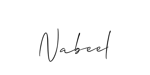 Best and Professional Signature Style for Nabeel. Allison_Script Best Signature Style Collection. Nabeel signature style 2 images and pictures png