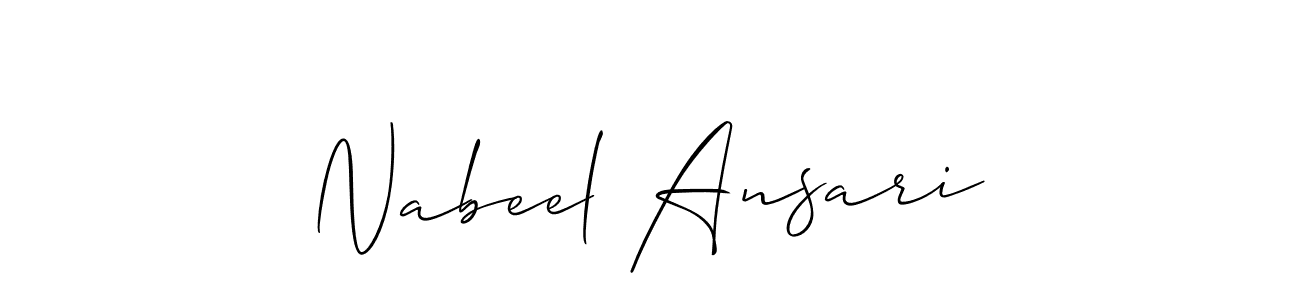 How to Draw Nabeel Ansari signature style? Allison_Script is a latest design signature styles for name Nabeel Ansari. Nabeel Ansari signature style 2 images and pictures png