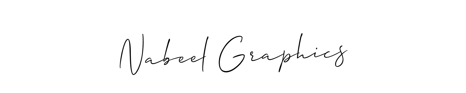 Use a signature maker to create a handwritten signature online. With this signature software, you can design (Allison_Script) your own signature for name Nabeel Graphics. Nabeel Graphics signature style 2 images and pictures png