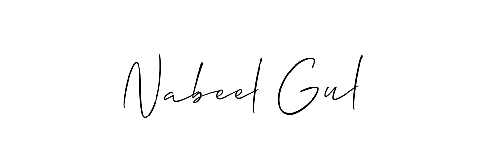 The best way (Allison_Script) to make a short signature is to pick only two or three words in your name. The name Nabeel Gul include a total of six letters. For converting this name. Nabeel Gul signature style 2 images and pictures png