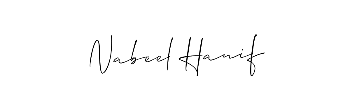 How to Draw Nabeel Hanif signature style? Allison_Script is a latest design signature styles for name Nabeel Hanif. Nabeel Hanif signature style 2 images and pictures png