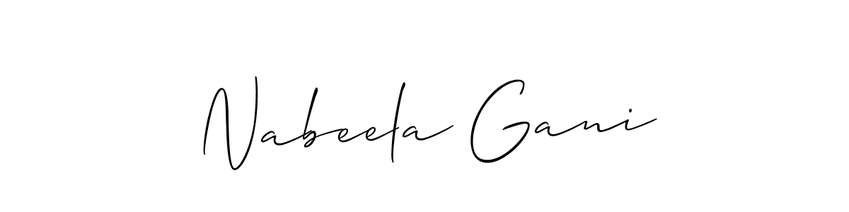 You can use this online signature creator to create a handwritten signature for the name Nabeela Gani. This is the best online autograph maker. Nabeela Gani signature style 2 images and pictures png